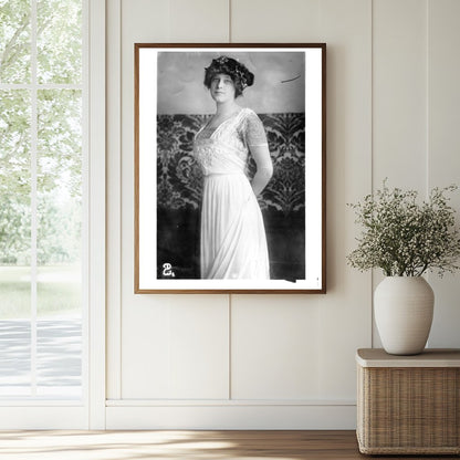 Elegant Portrait of Early 20th Century Socialite