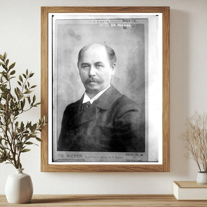 1907 Portrait of Dr. Paasche in Historic Glass Negative