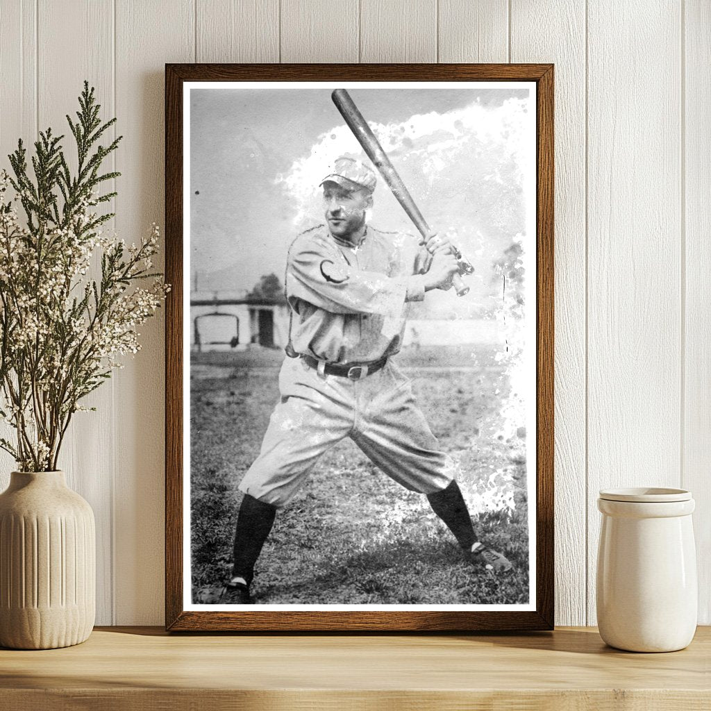 1912 Cincinnati NL Baseball Star in Action