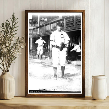 1915 Minor League Baseball: Cleveland AL Action Shot