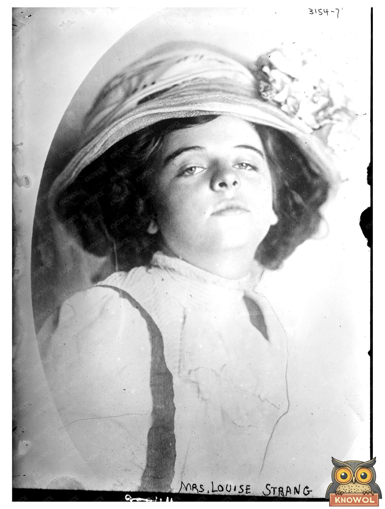Elegant Portrait of Mrs. Louise Strang, 1908