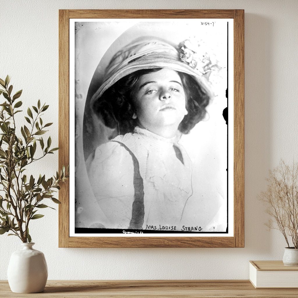 Elegant Portrait of Mrs. Louise Strang, 1908