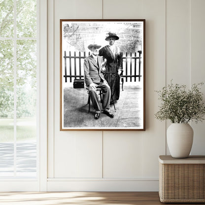 1910s Portrait of an Elegant Couple in Love