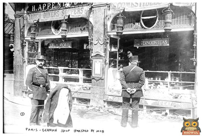 1914 Paris: Mob Ransacks German Shop Amidst War Hysteria