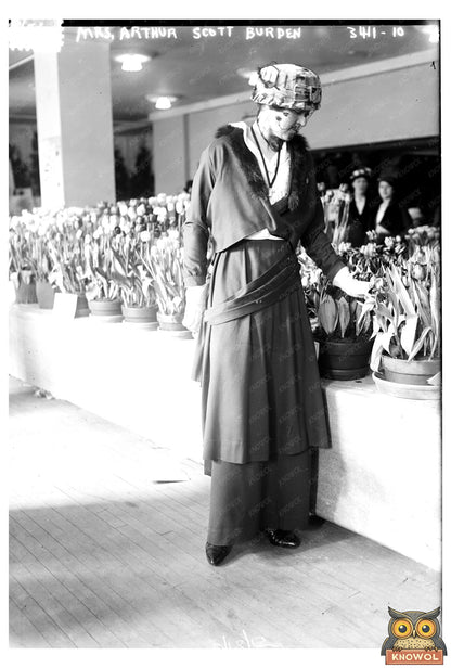 Elegant Society Portrait of Early 20th Century Matron