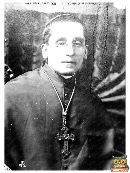 Historic Portrait of Pope Benedict XV, WWI Era