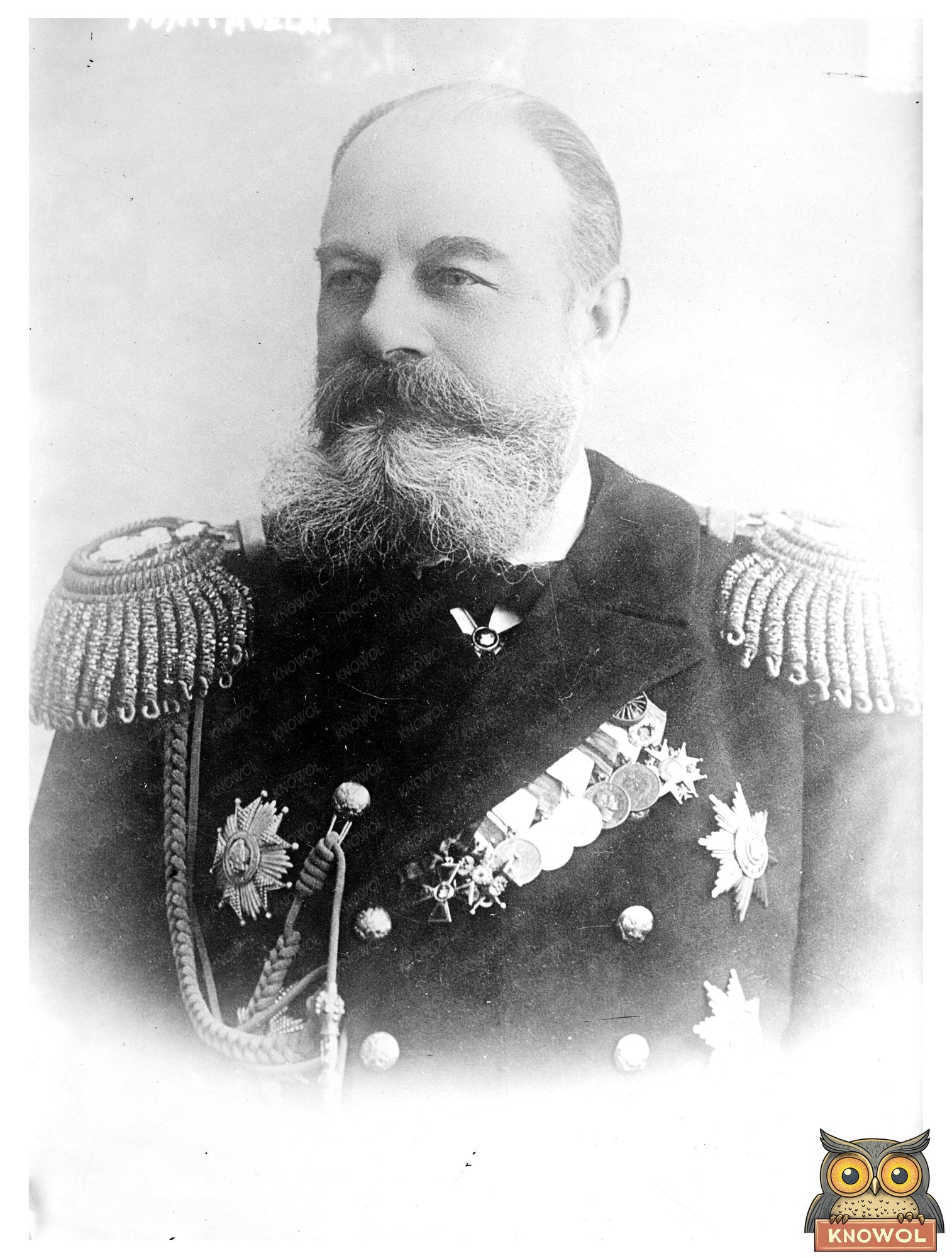 Early 20th Century Admiral in Military Uniform