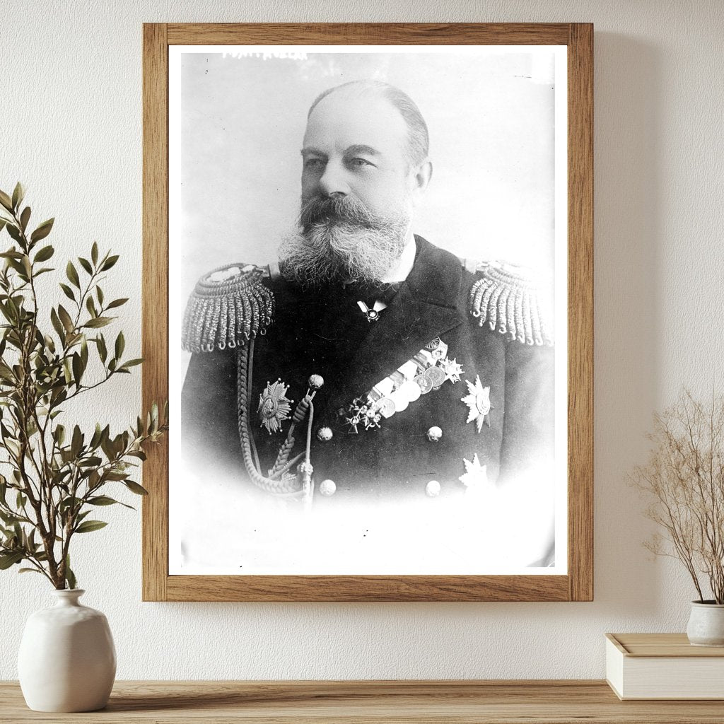 Early 20th Century Admiral in Military Uniform