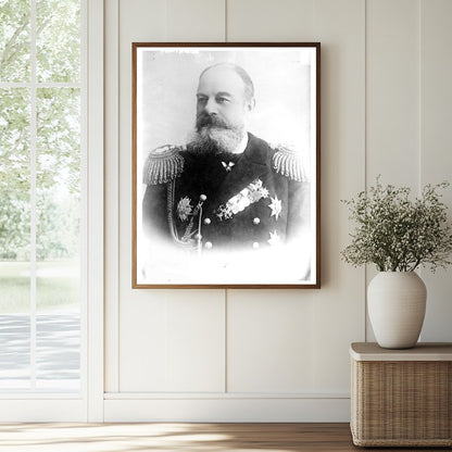 Early 20th Century Admiral in Military Uniform