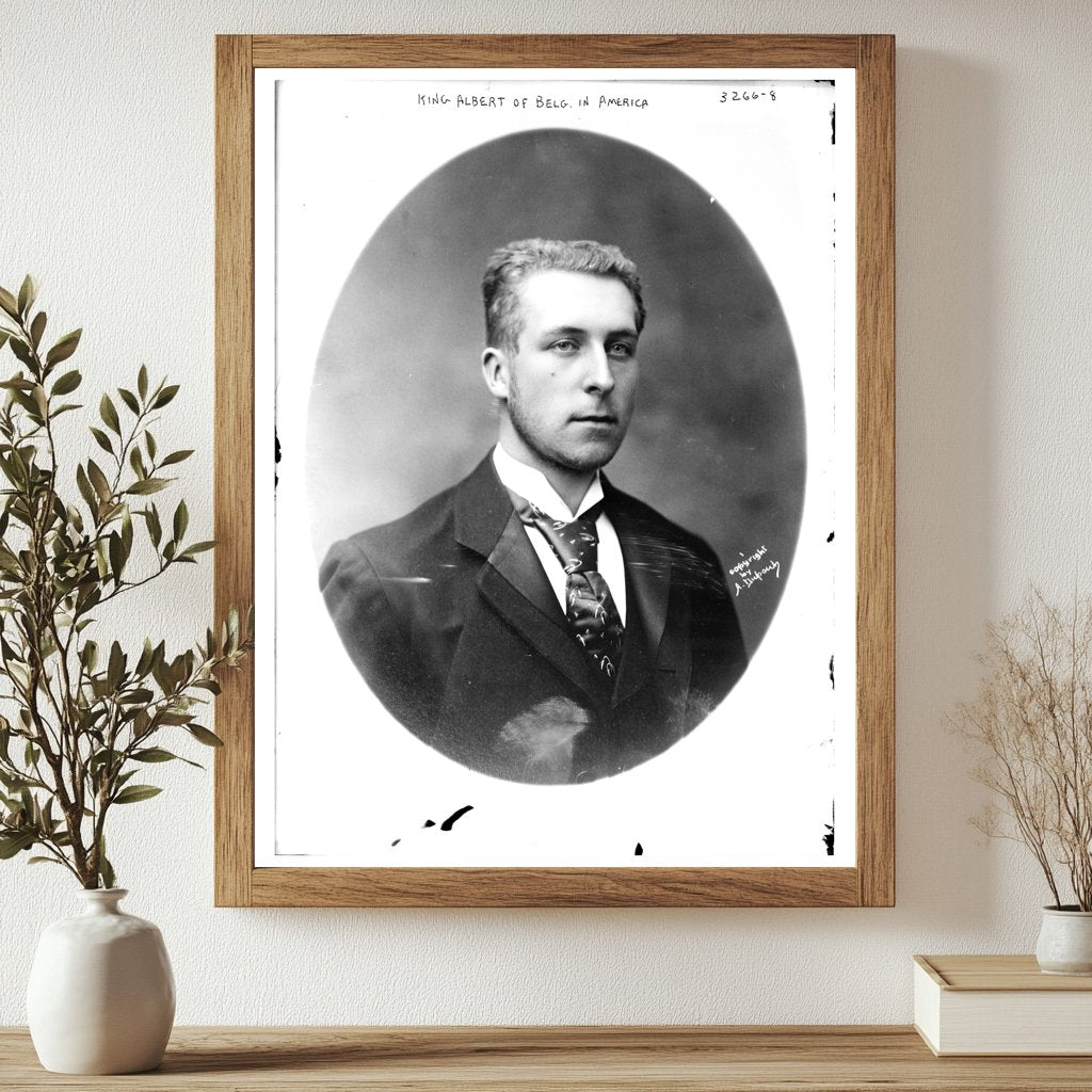Historic 1914 Photo of King Albert I in America