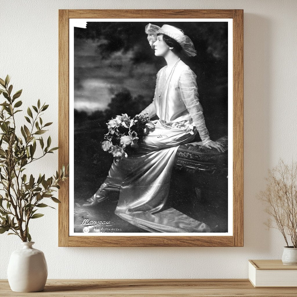 Elegant Portrait of Mrs. A. Drexel, Jr. (1915)