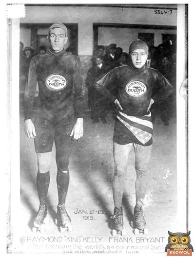 Record-Breaking Ice Skaters Celebrate Victory, 1915