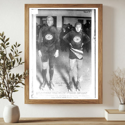 Record-Breaking Ice Skaters Celebrate Victory, 1915