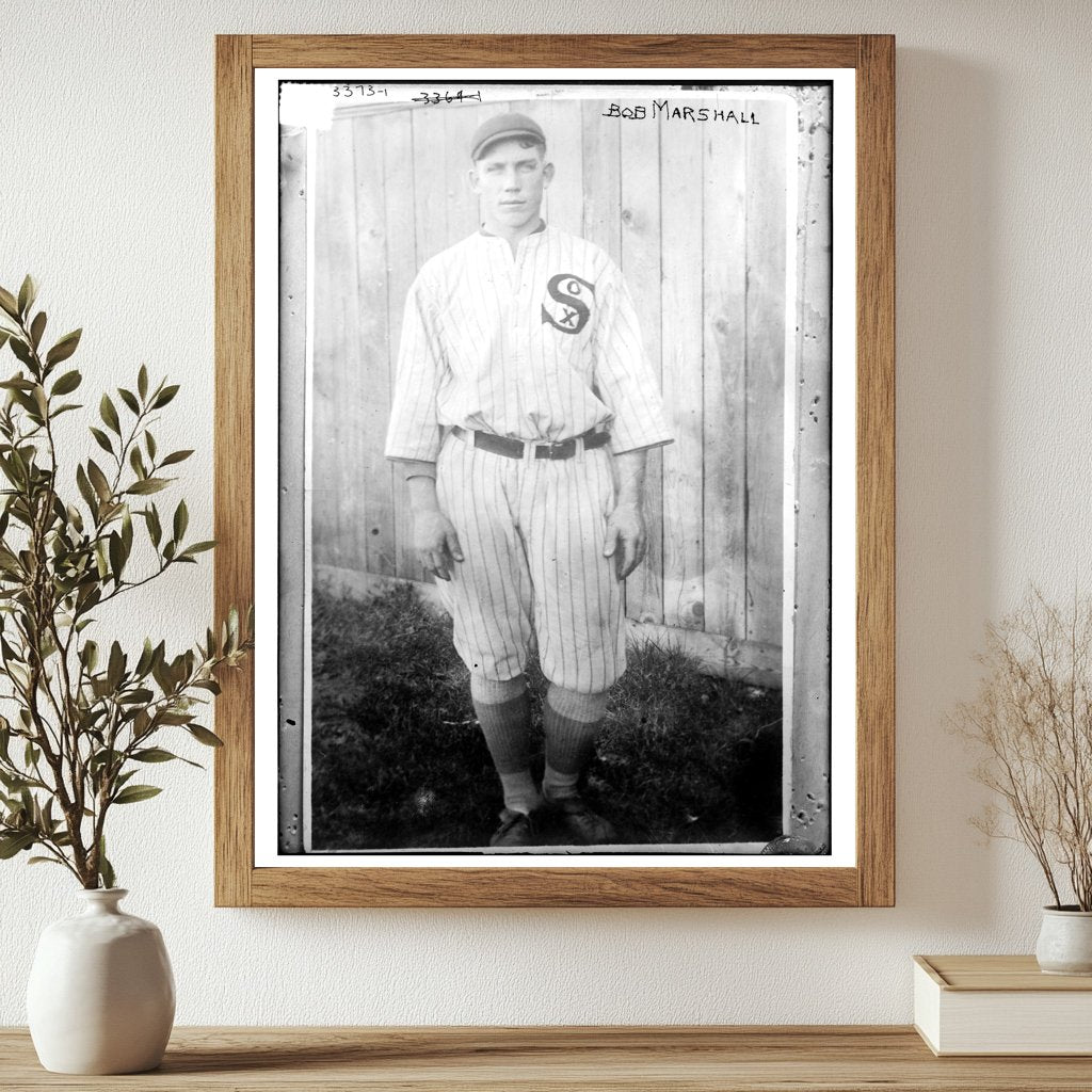 1914 Davenport Blue Sox Baseball Catcher Bob Marshall