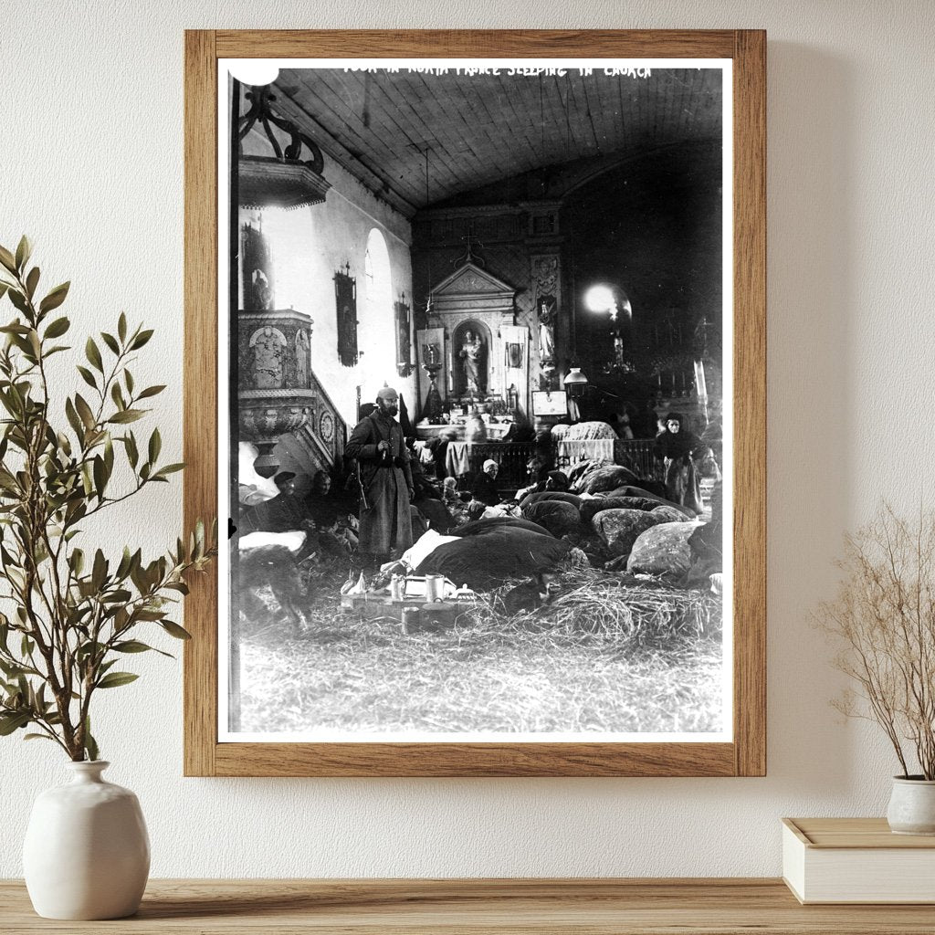 1914 Church Refuge: Struggles of War-Torn France