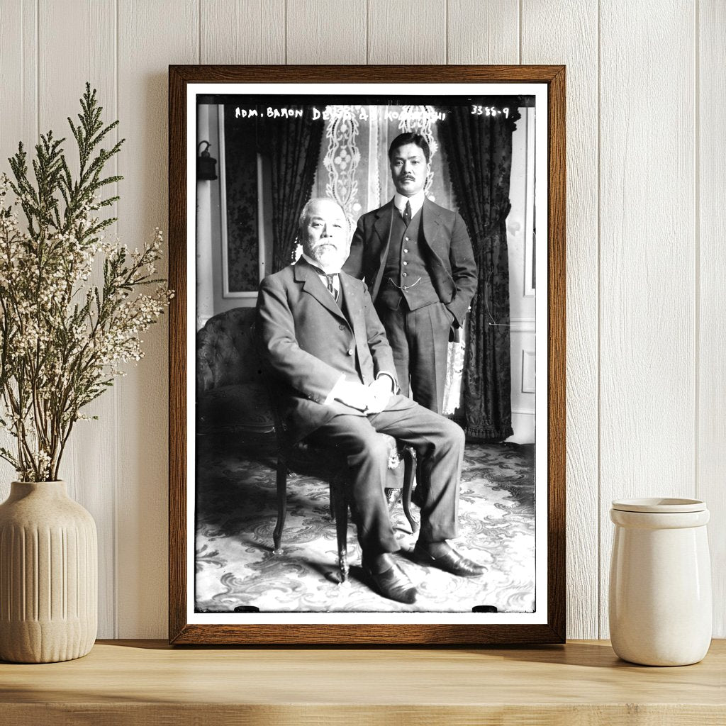 Historic Portrait of Two Early 20th Century Leaders