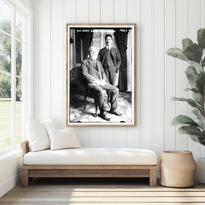 Historic Portrait of Two Early 20th Century Leaders