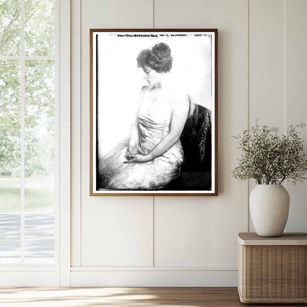 Historic Mrs. Z. von Dworzak Print, Vintage Art