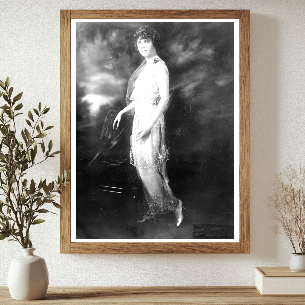 Historic (Miss Frances Peck) Mrs. Vivian Egleston Print, Vintage Art