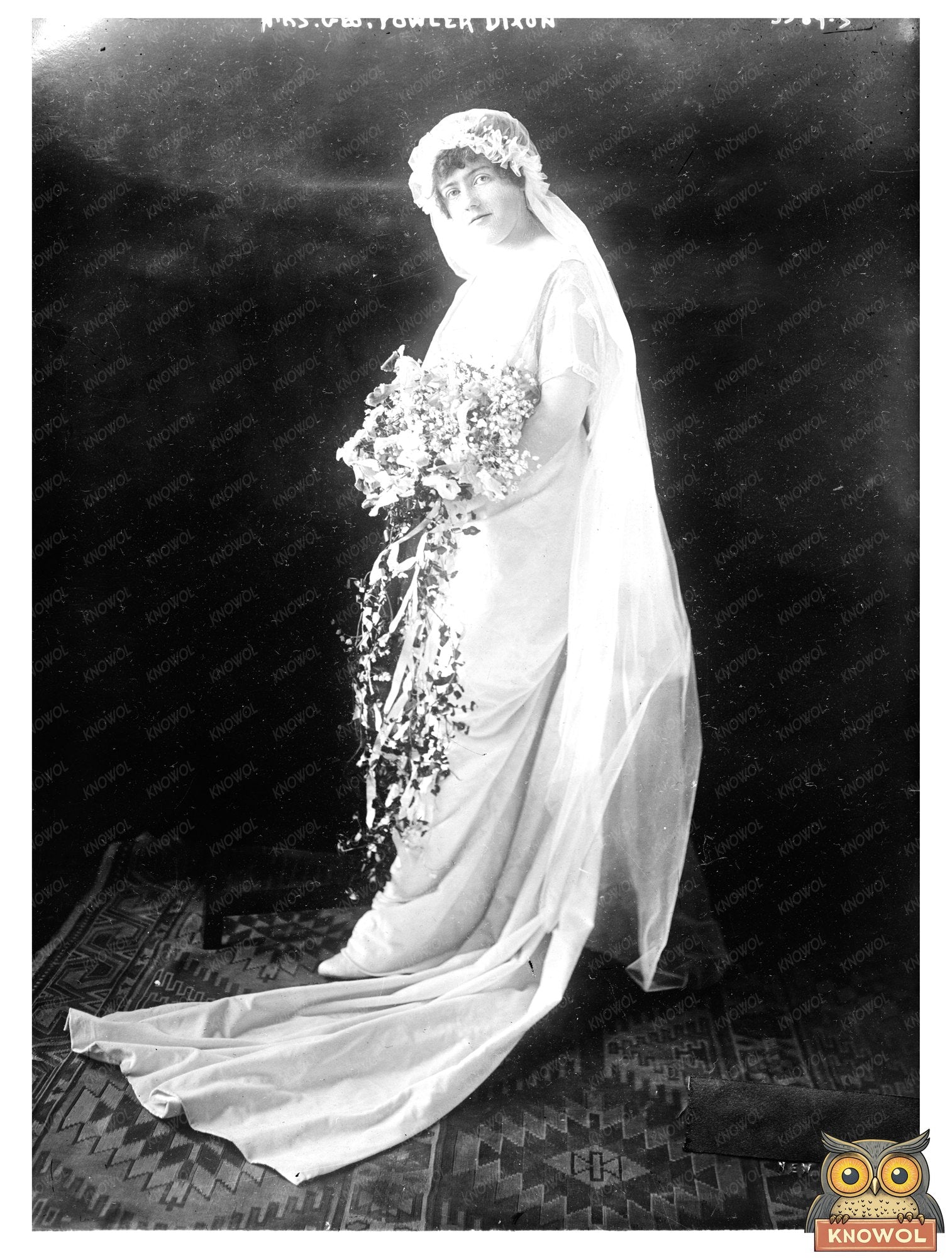 Historic Mrs. Geo. Fowler Dixon Print, Vintage Art