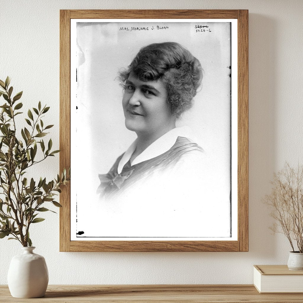 Historic Mrs. Marjorie J. Bloom Print, Vintage Art