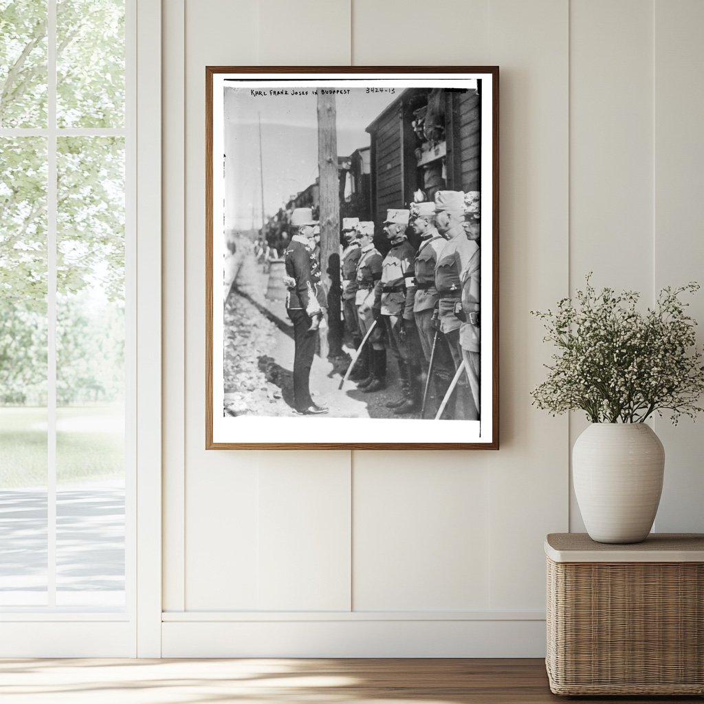Historic Karl Franz Josef in Budapest Print, Vintage Art