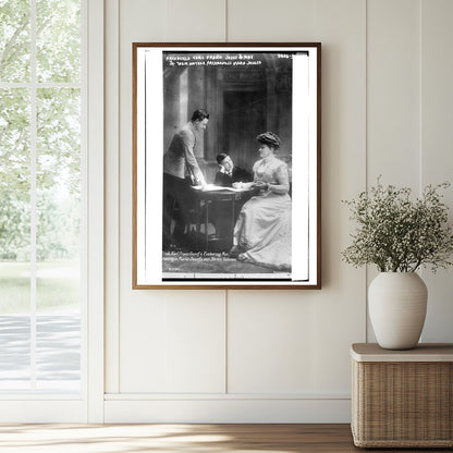Historic Archdukes Carl Franz Josef & Max & their mother Archduchess Maria Josefa Print, Vintage Art