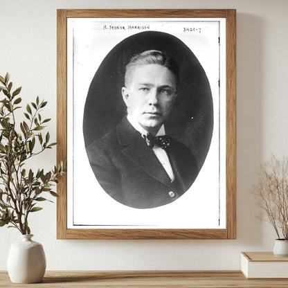 Historic H. Sydnor Harrison Print, Vintage Art