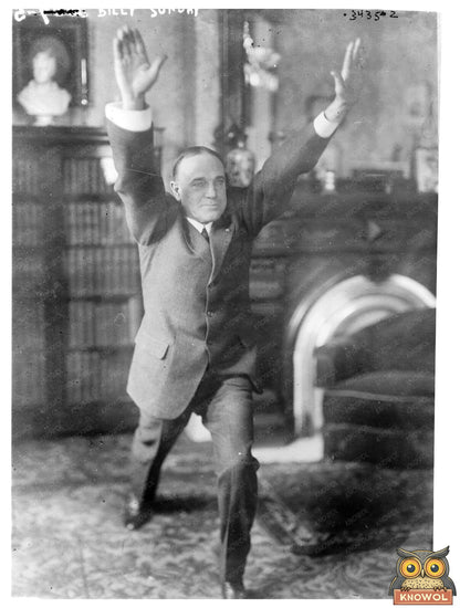 Historic Billy Sunday Print, Vintage Art