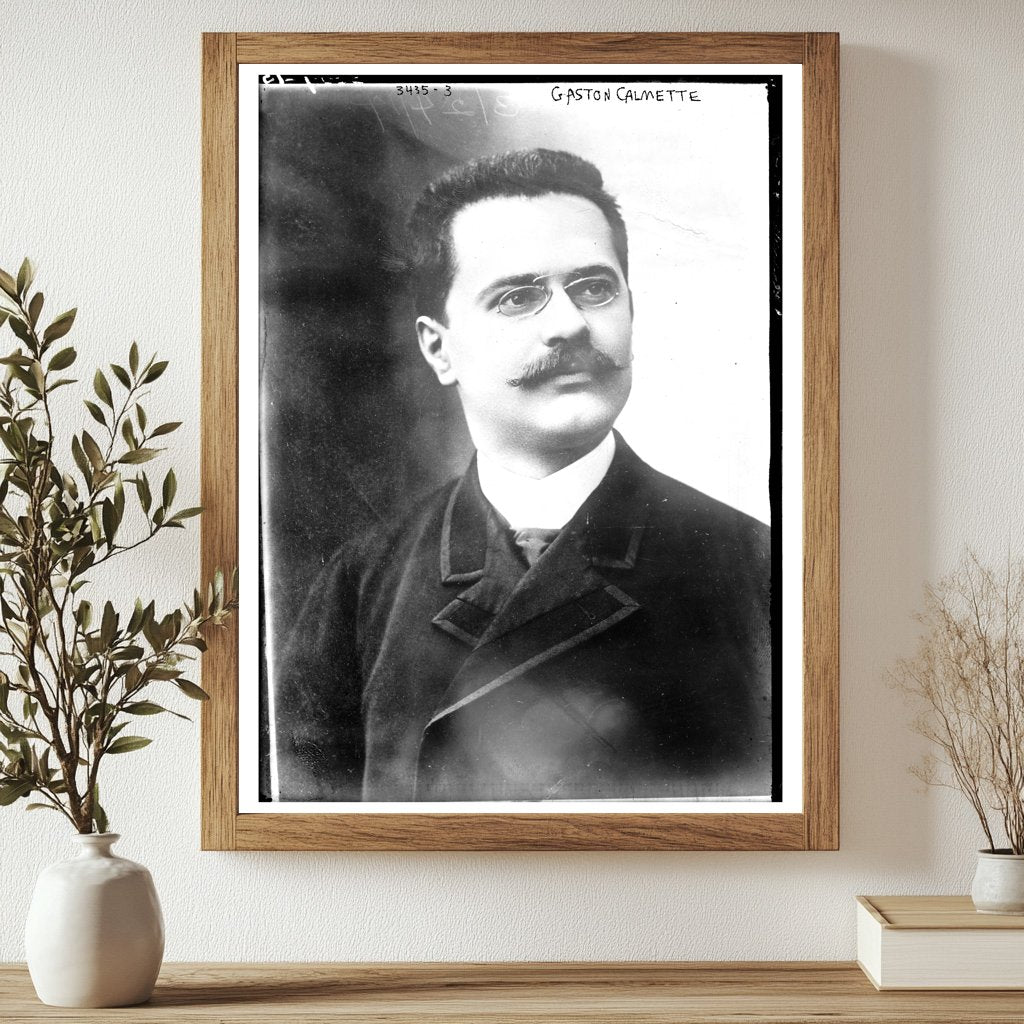 Historic Gaston Calmette Print, Vintage Art