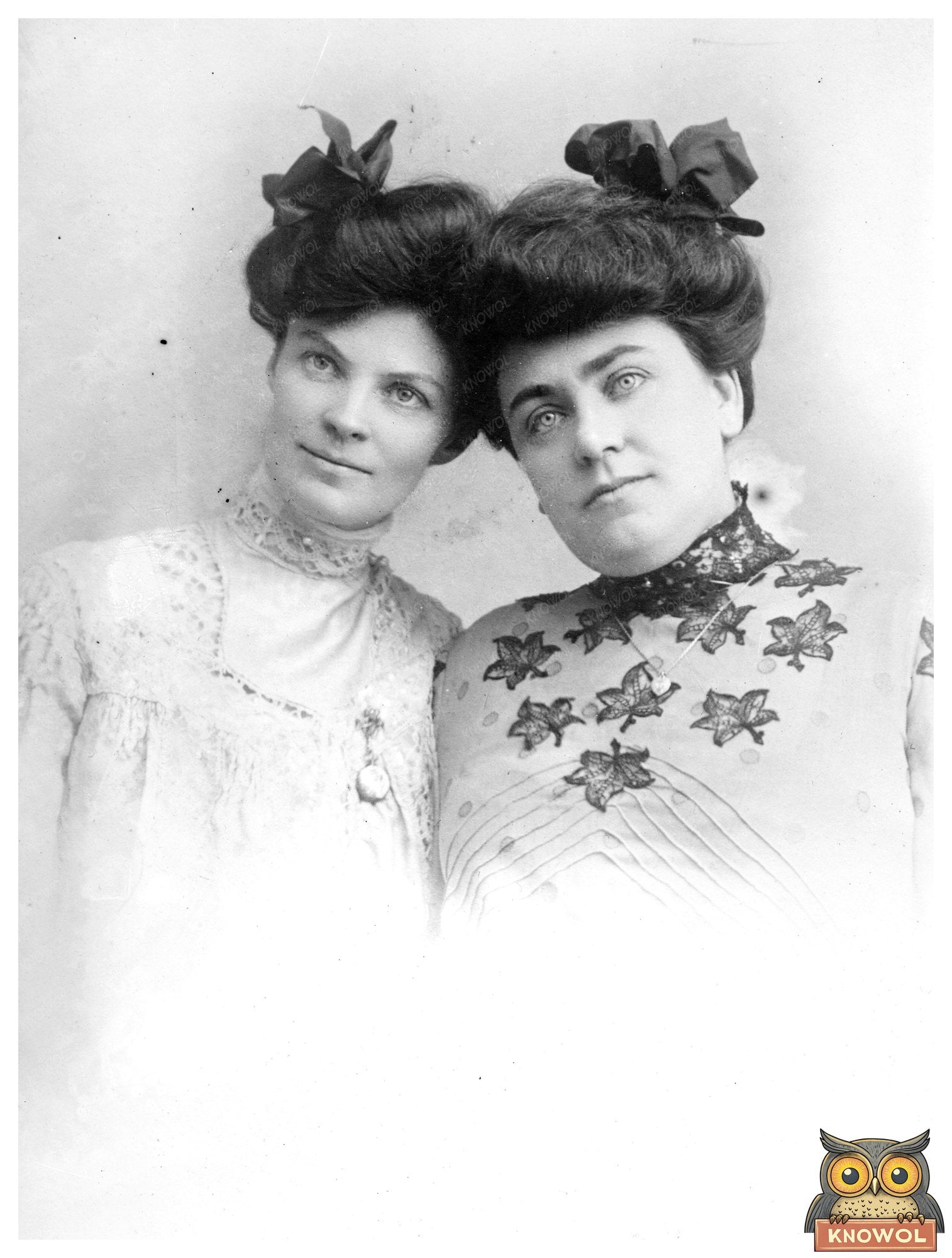Historic Mrs. Geo. McElhenny and Mrs. Bryant Print, Vintage Art
