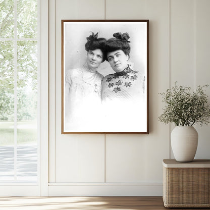 Historic Mrs. Geo. McElhenny and Mrs. Bryant Print, Vintage Art
