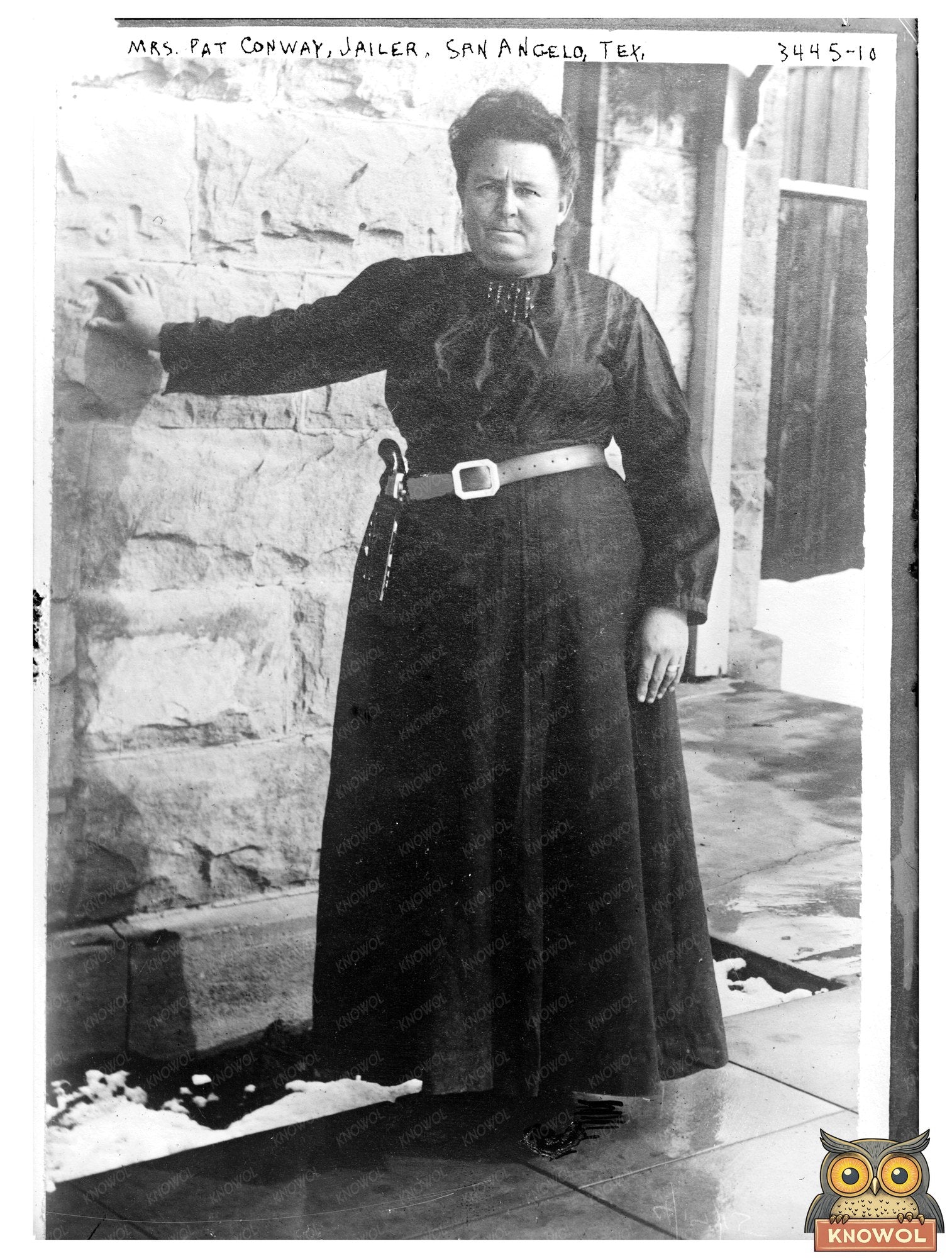 Historic Mrs. Pat Conway, Jailer, San Angelo Tex. Print, Vintage Art