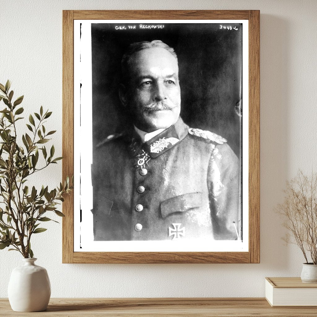 Historic Gen. Von Reckowski [i.e., Rekowski] Print, Vintage Art