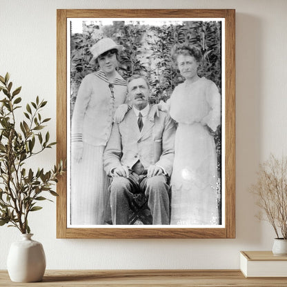 Historic Helen Buck, Selig L. Heilner and wife Print, Vintage Art