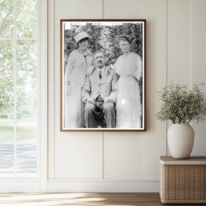 Historic Helen Buck, Selig L. Heilner and wife Print, Vintage Art