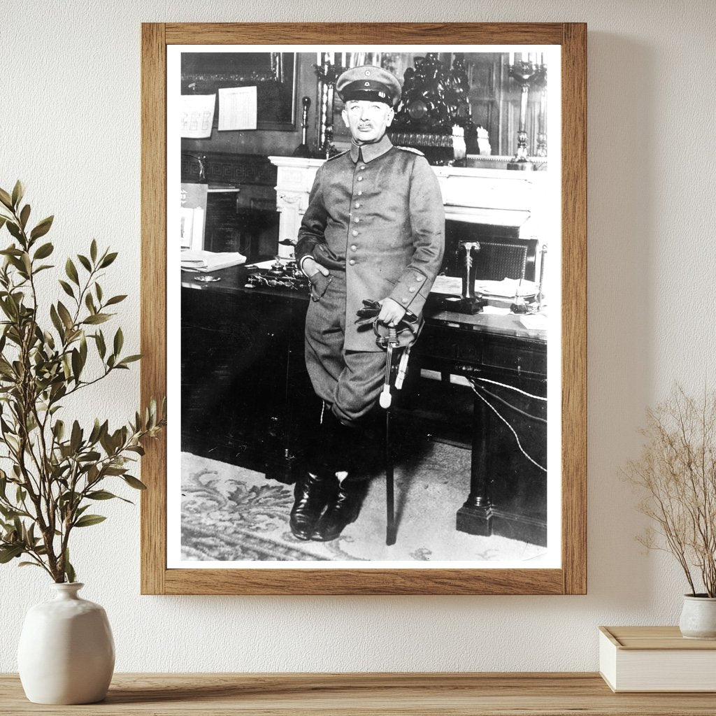 Historic Gen. von Strach, Brussels Print, Vintage Art