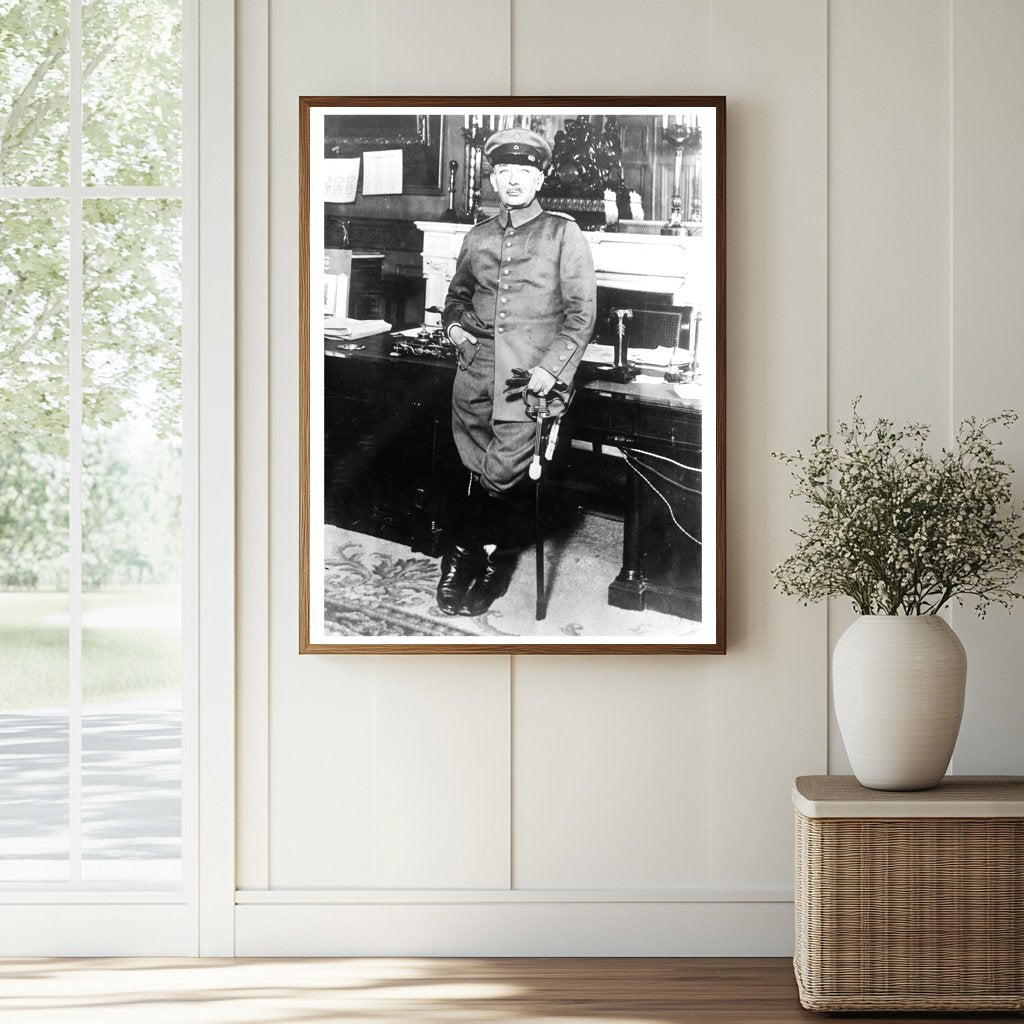 Historic Gen. von Strach, Brussels Print, Vintage Art