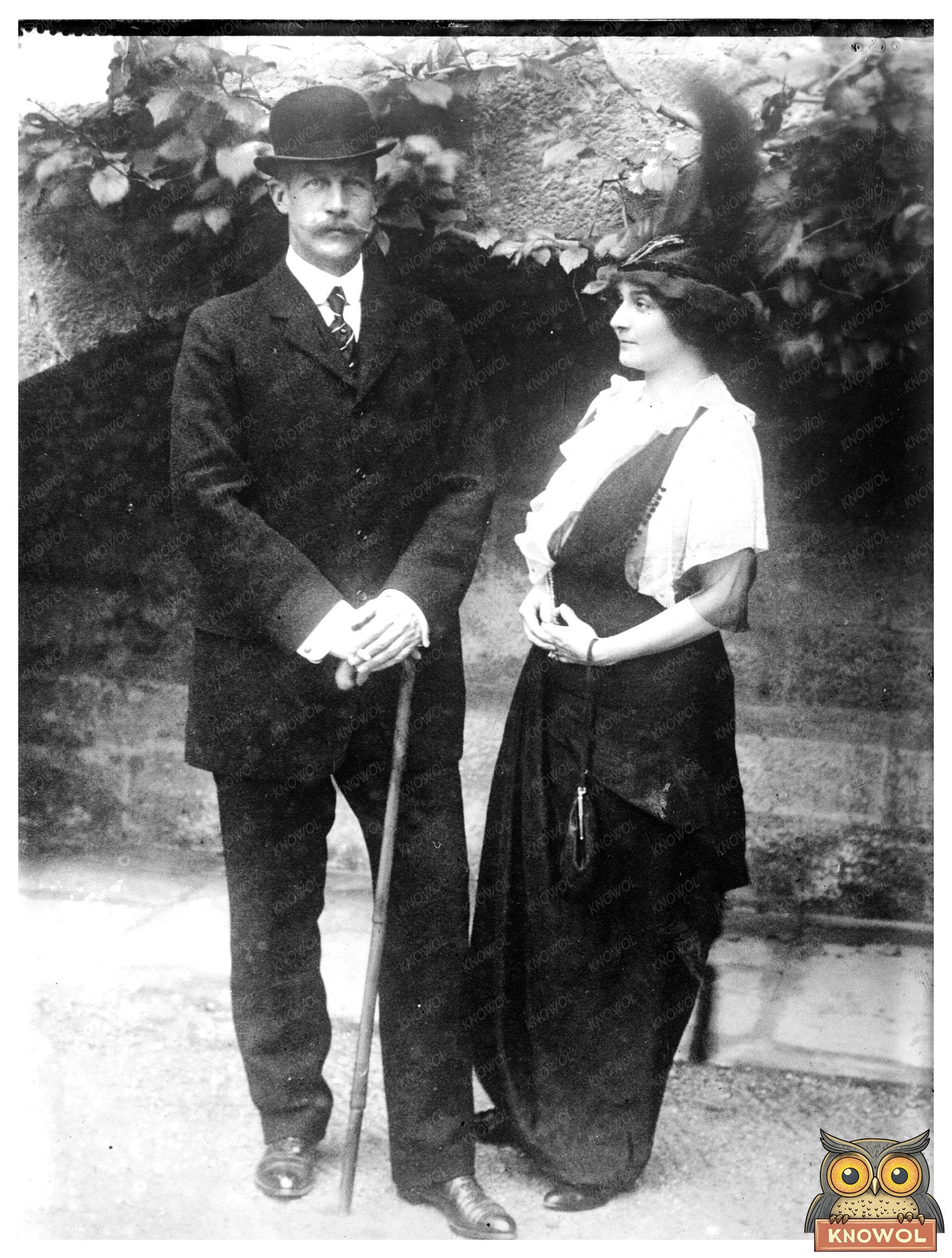 Historic Prince Geo. of Greece and wife Print, Vintage Art