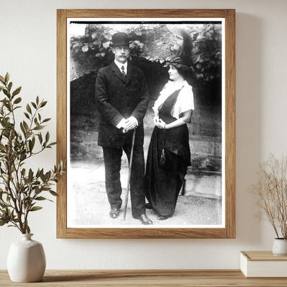 Historic Prince Geo. of Greece and wife Print, Vintage Art