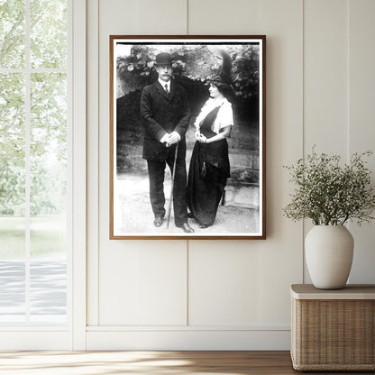 Historic Prince Geo. of Greece and wife Print, Vintage Art