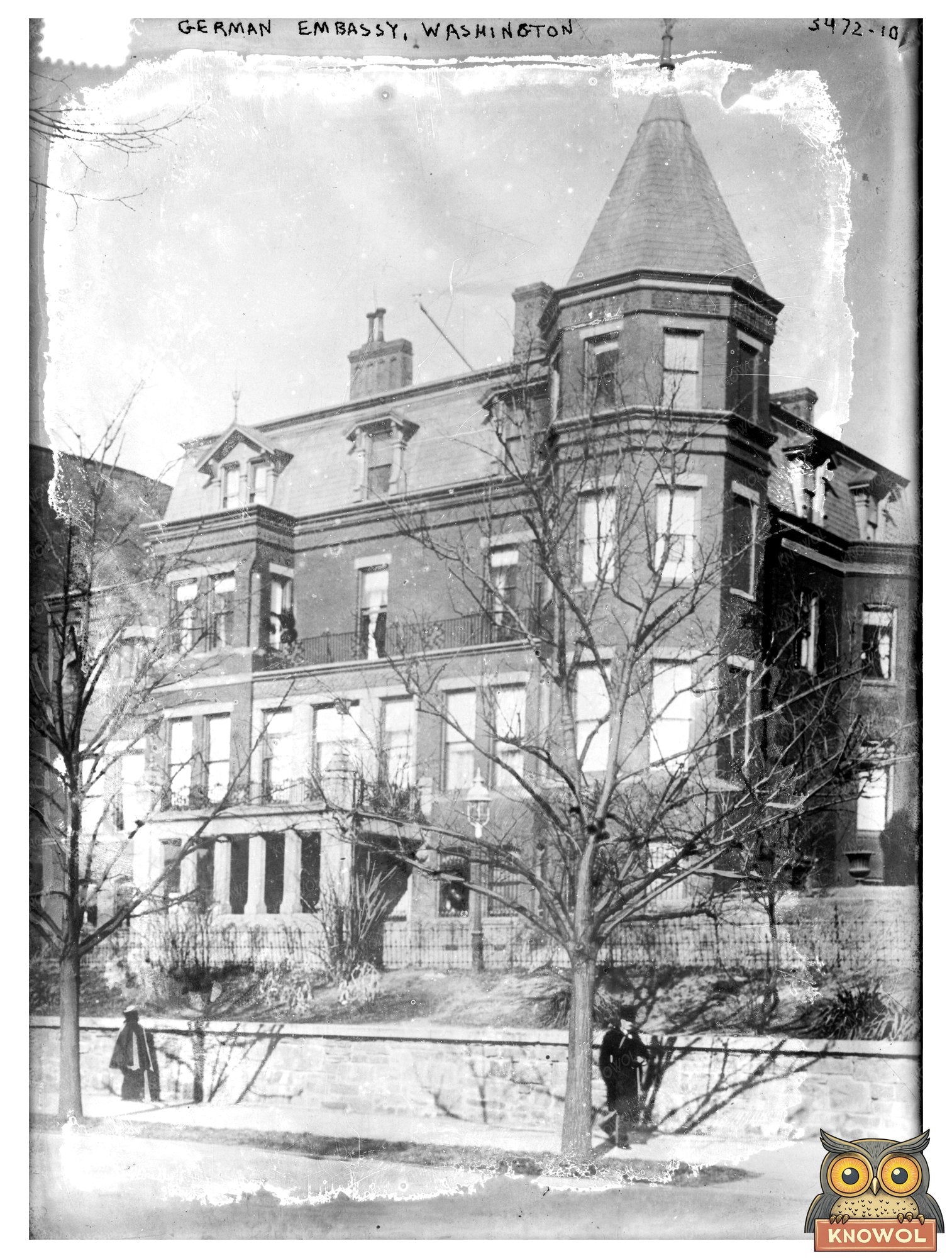 Historic German Embassy, Wash., D.C. Print, Vintage Art