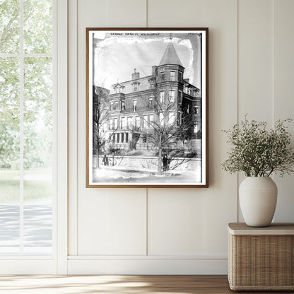 Historic German Embassy, Wash., D.C. Print, Vintage Art