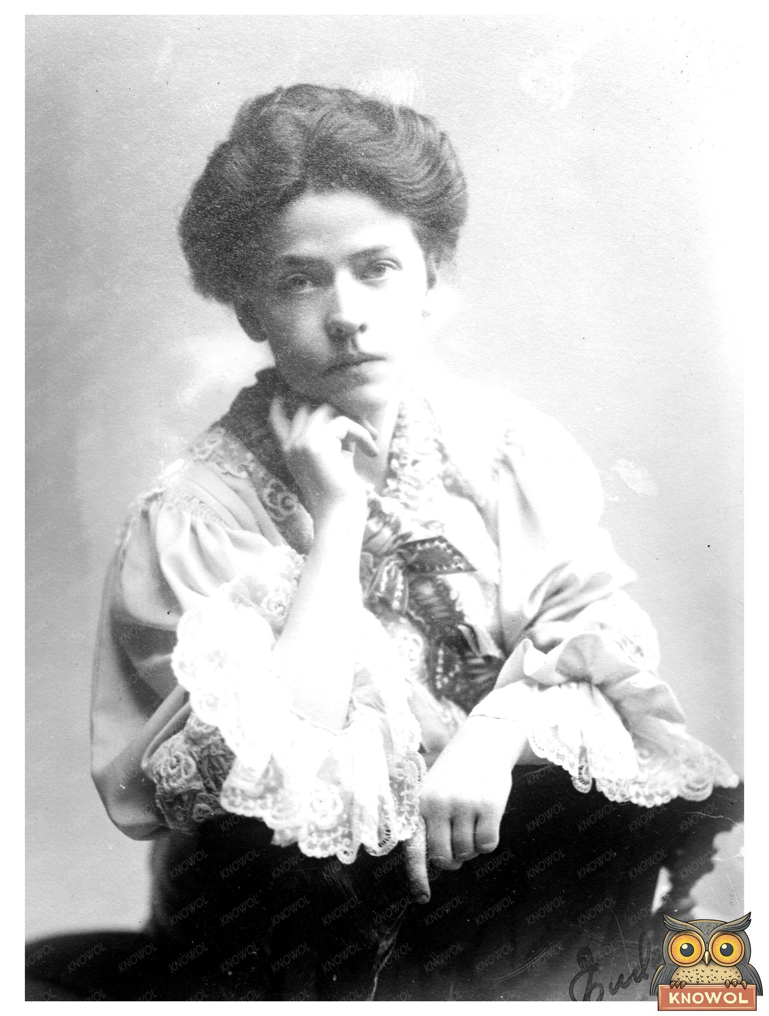 Historic Mrs. Clara Von Ende Liebman [i.e., Liebmann] Print, Vintage Art