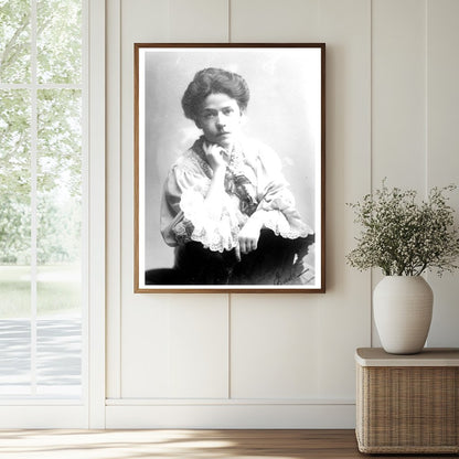 Historic Mrs. Clara Von Ende Liebman [i.e., Liebmann] Print, Vintage Art
