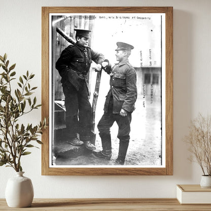 Historic English boys, 14 1/2 & 16 years at Doeberitz Print, Vintage Art