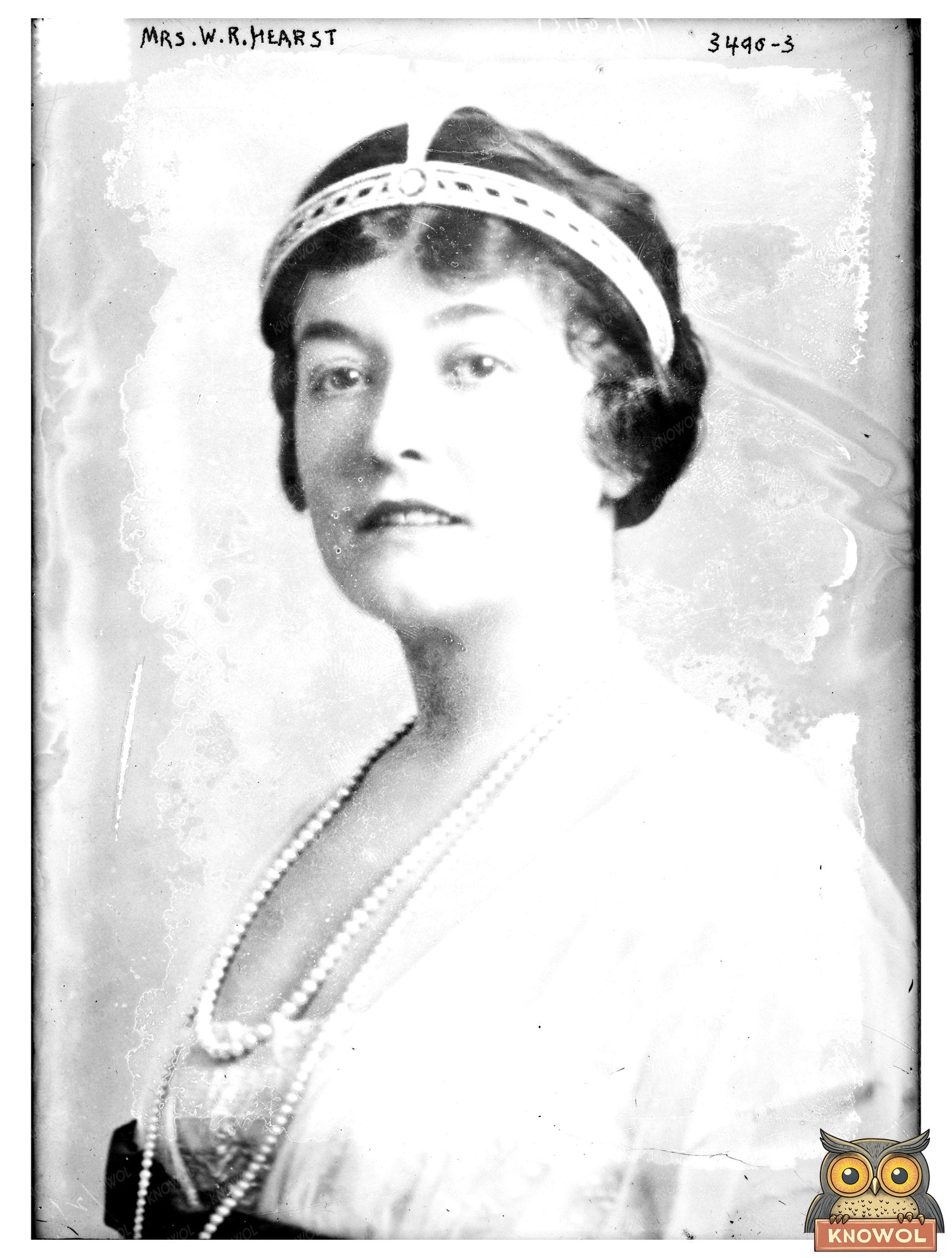 Historic Mrs. W.R. Hearst Print, Vintage Art