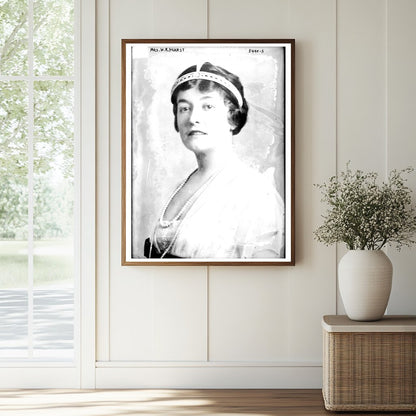 Historic Mrs. W.R. Hearst Print, Vintage Art