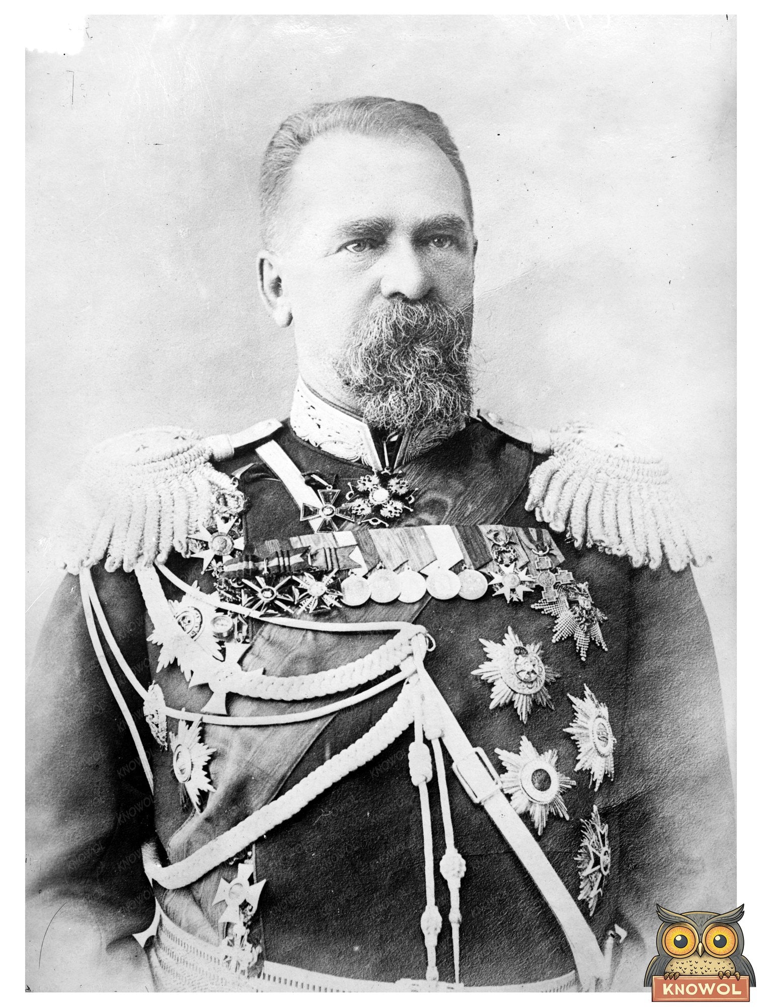 Historic Gen. Alexajew Print, Vintage Art