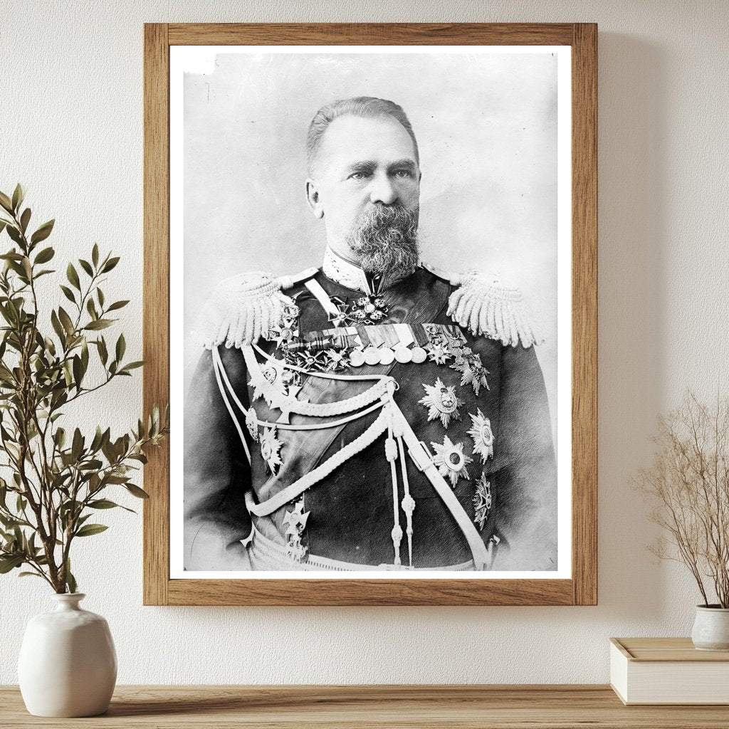 Historic Gen. Alexajew Print, Vintage Art